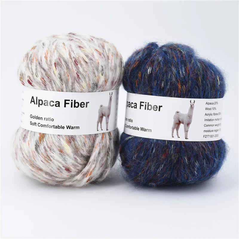 Fil épais tricoté en alpaga, 50g, aiguille colorée chaude, Crochet, écharpe tricotée à la main, fil de laine en coton Alize