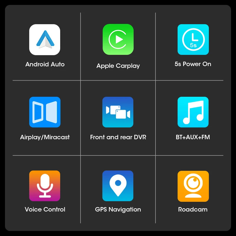 Develuck nouveau 11.26 ''4K voiture DVR sans fil CarPlay Android Auto lecteur multimédia IPS écran tactile Bluetooth enregistreur vidéo FM AUX