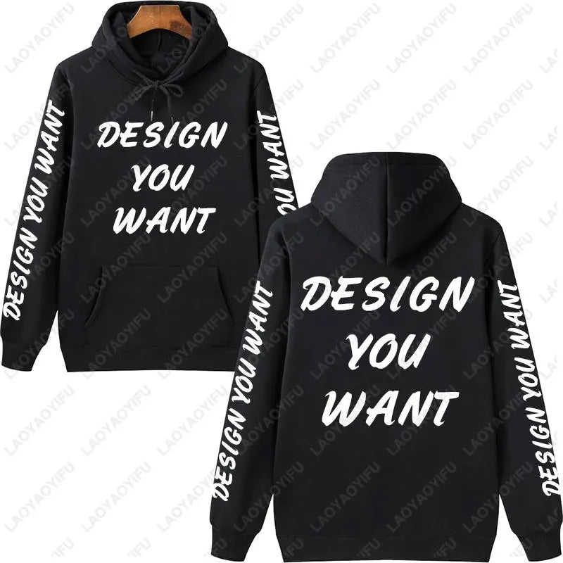 Sweat-shirt personnalisé avec photo, sweat-shirt confortable et chaud pour l'automne, unisexe, décontracté, texte imprimé personnalisé, sweat-shirt DIY tendance