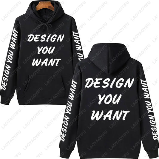 Sweat-shirt personnalisé avec photo, sweat-shirt confortable et chaud pour l'automne, unisexe, décontracté, texte imprimé personnalisé, sweat-shirt DIY tendance