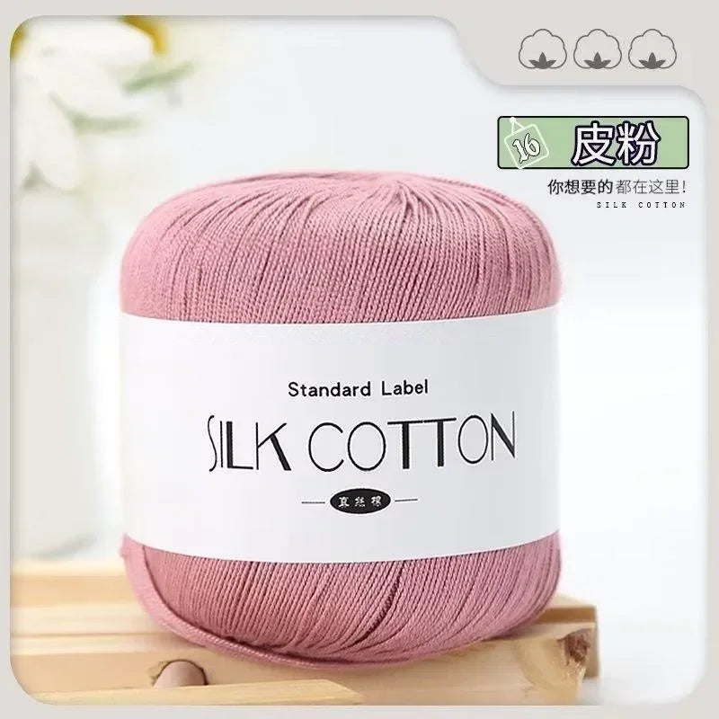 Fil à tricoter chaud et doux pour bébé, 50 g/pièce, dentelle de soie, coton, lait, Crochet, tricoté à la main, fournitures pour tricot à la main, point de croix