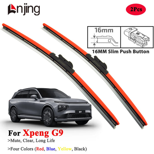 LNJING Balais d'essuie-glace rouges pour Xpeng G9 2022-Now