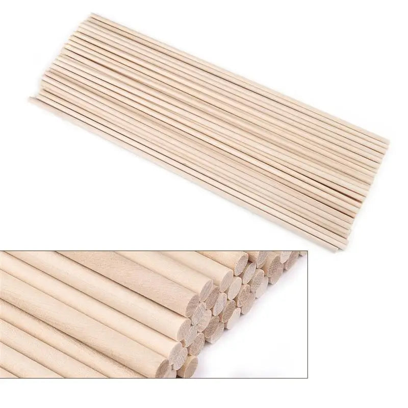 Bâton rond en bois pour l'artisanat, sucettes glacées alimentaires et fabrication de modèles de cheville, bricolage de chevilles durables, modèle de construction, outil de travail du bois