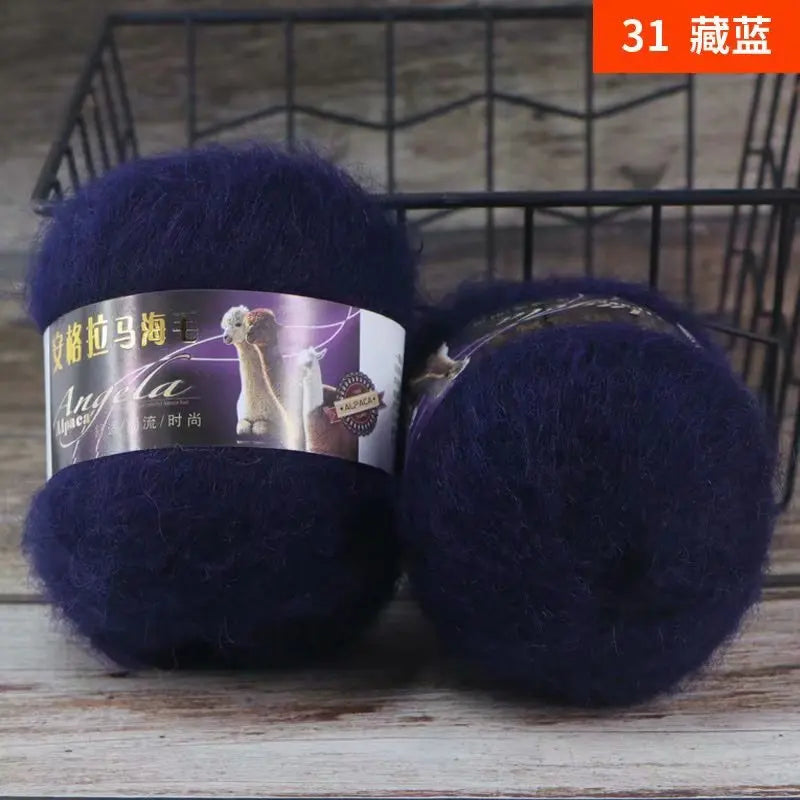 Fil de laine Mohair d'alpaga en peluche pour fil à tricoter, écharpe de pull 40 grammes/boule, fils épais de Lanas doux et chaud gonflés