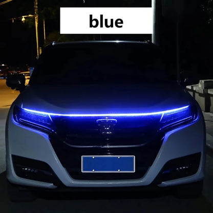 Feux diurnes à LED pour capot de voiture, démarrage par balayage, lumières décoratives, guide de capot moteur automatique DRL, lampe d'ambiance décorative, 12V, 150cm