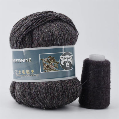 Fil de fourrure de vison pour fils pour tricoter et Crochet, fil de t-shirt en dentelle à 2 plis pour tricoter à la main, couture, 1 écheveau 340 M 50 + 20g