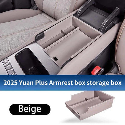 Pour Byd Yuan Plus Atto 3 2025 Console centrale de voiture boîte de rangement inférieure résistant aux rayures étui d'organisation en Silicone accessoires