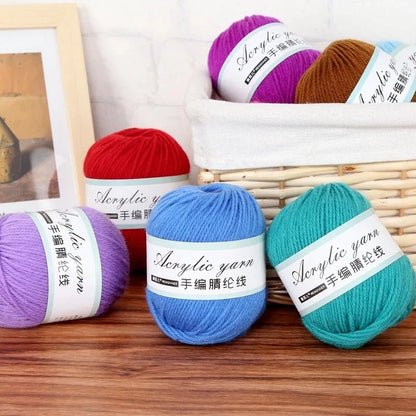 Fil tricoté en acrylique mélangé à 4 brins, avec crochet pour pull, chaussures, pantoufles, écharpe, démarreur tissé à la main pour débutants