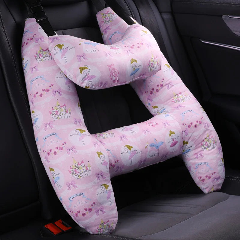 Cute Animal Pattern Kid Neck Head Support, U-Shape Children Travel Pillow Cushion for Car Seat, Safety Neck Pillow for Kids