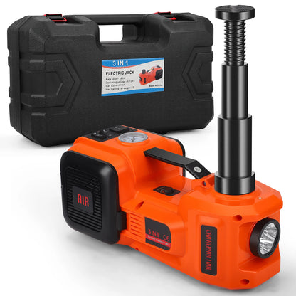 Cric de voiture électrique ascenseur de voiture hydraulique électrique 5T, Kit de levage de voiture 12V 180W avec pompe gonflable et lumière LED, ascenseur de voiture 150-540mm