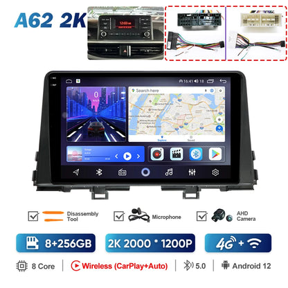 QSZN pour KIA Picanto Morning 3 JA 2018 - 2019 Android 13 autoradio lecteur vidéo multimédia CarPlay Auto 4G GPS Navigation stéréo