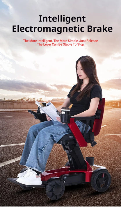 30km usine offre directement 2025 nouveau Design 250W moteur sans brosse fauteuil roulant pliant électrique avec roue omnidirectionnelle Mecanum