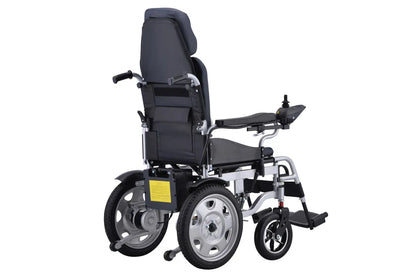 Fauteuil roulant électrique inclinable avec dossier haut, chaise plate allongée avec roulettes pour désactionner 50112-L036