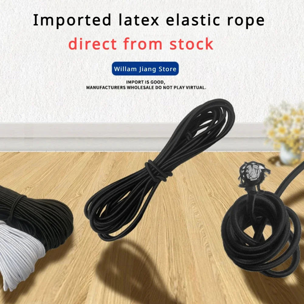 3/4/5/6/8MM noir fort cordon élastique élastique couture vêtements artisanat fournitures bande élastique élastiques corde bandes accessoires
