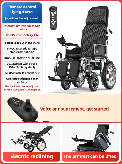 Fauteuil roulant électrique pliable pour handicapés, léger, Portable, haute résistance, puissance en acier, prix d'usine, pour adultes