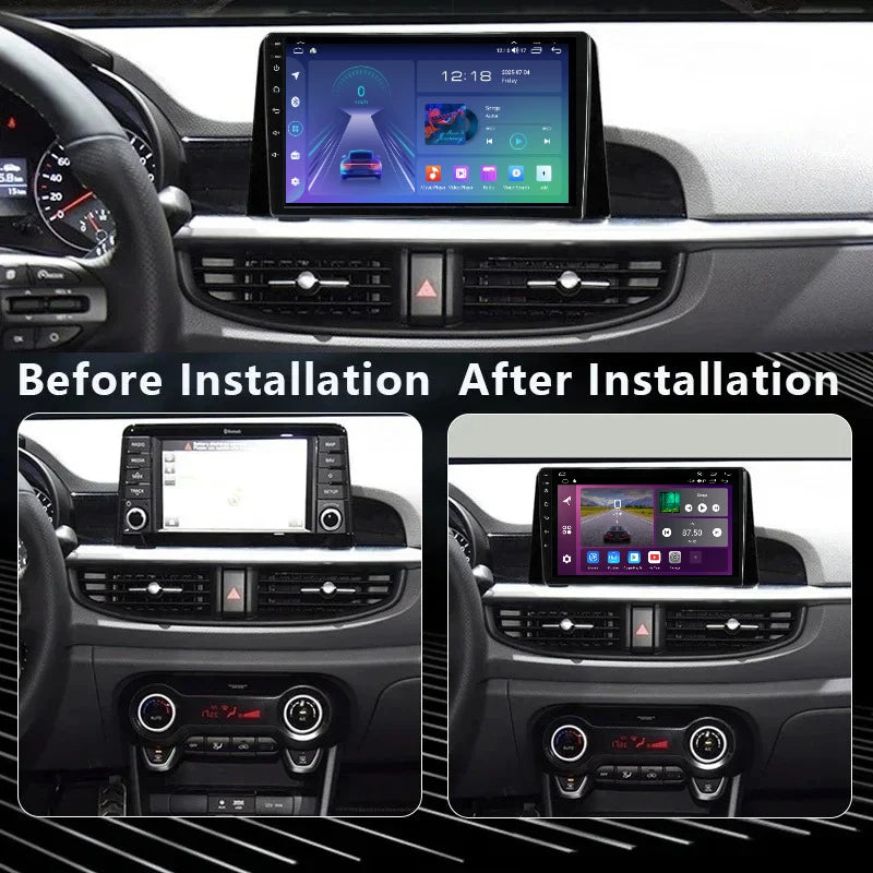 Autoradio Android 9 pouces pour KIA Morning 3 Picanto 2016 2017 2018 2019 2020 - 2023, GPS stéréo Carplay Autoradio DAB WIFI DSP RDS