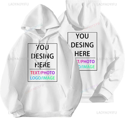 Sweat à capuche personnalisé pour hommes et femmes, concevez votre propre sweat à capuche personnalisé avec ajoutez votre texte et Photo, hauts à cordon réglable