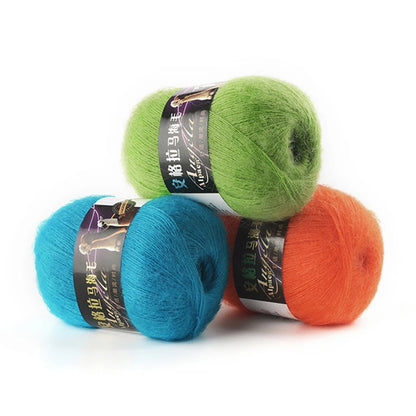 Fil de laine Mohair d'alpaga en peluche pour fil à tricoter, écharpe de pull 40 grammes/boule, fils épais de Lanas doux et chaud gonflés