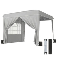 Tente pop-up 10 x 10 pieds avec parois latérales, abri instantané portable d'extérieur UPF50 avec sac de transport, sacs de sable, réglable