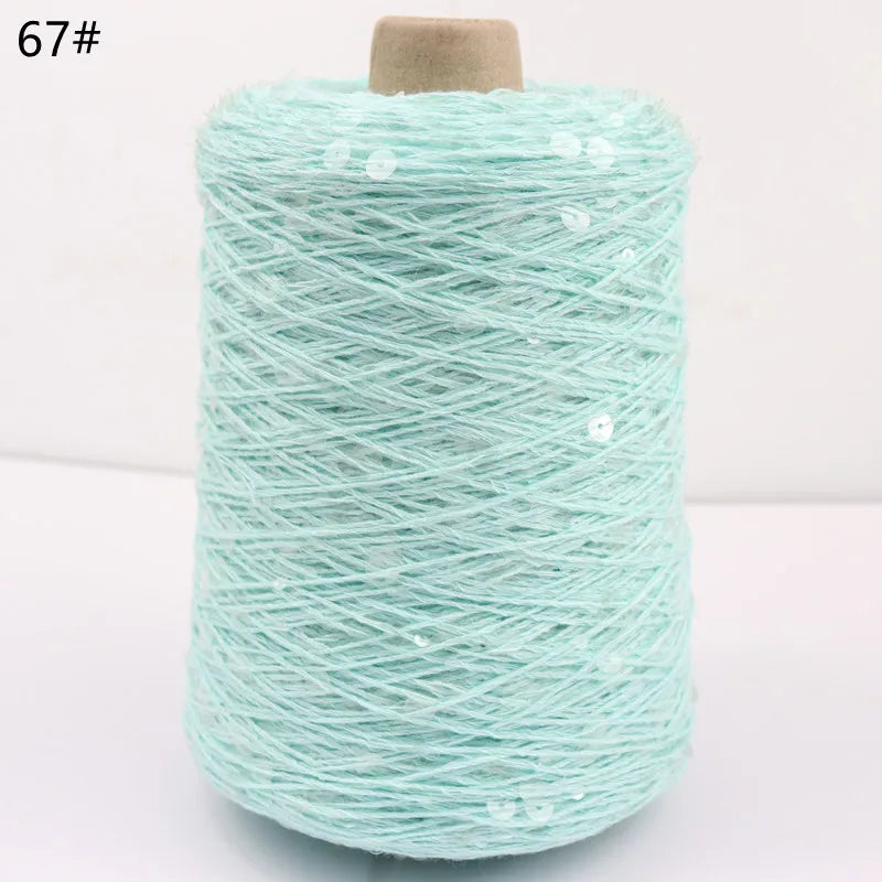 Fil à paillettes spécial 300, 900M, 100% coton, 6mm + 3mm, accessoires pour vêtements, bricolage, poupée de chiffon, fil à tricoter