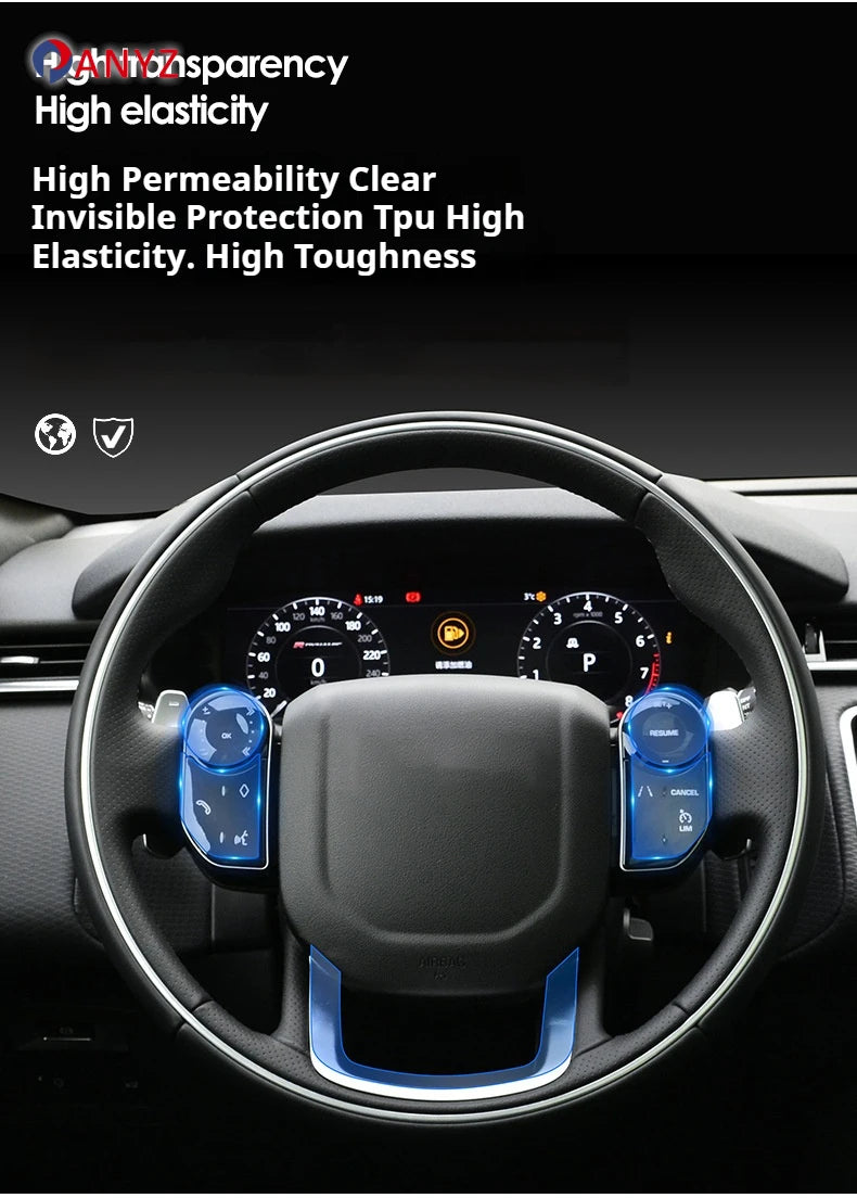 Film transparent en TPU pour accessoires d'intérieur Lynk & Co 09 EM-P 2024, panneau d'engrenage, Console centrale GPS, Protection PPF anti-rayures