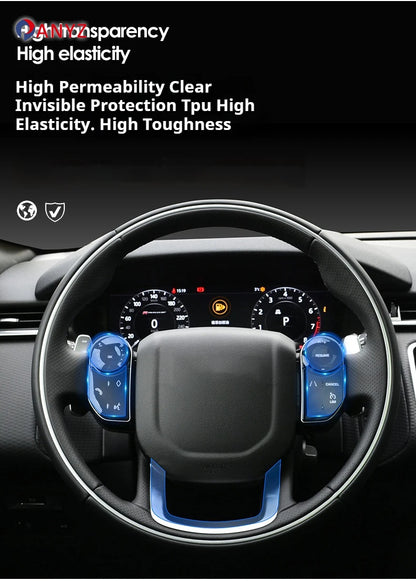 Film transparent en TPU pour accessoires d'intérieur Lynk & Co 09 EM-P 2024, panneau d'engrenage, Console centrale GPS, Protection PPF anti-rayures