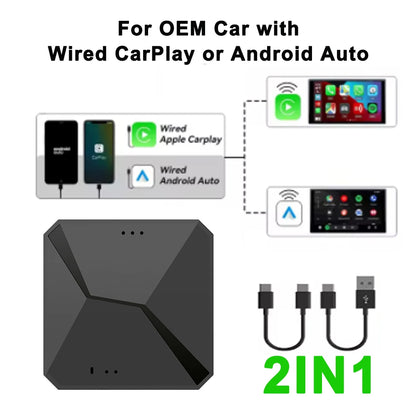 Android 13 TV Box Smart CarPlay Ai Box Wifi sans fil Android Auto magasin de jeu intégré pour voitures CarPlay OEM YouTube Netflix
