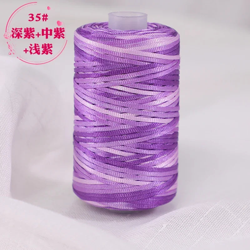 Fil de Crochet d'été en Satin, 100g/bobine, sangle conçue, fil fantaisie mélangé pour bricolage, chapeau, sac à main, pull, chapeau, 1 pièce
