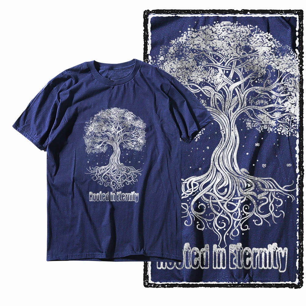 Coolmind MAX yggdrasil printed Exclusive graphic men T shirt 100% cotton big size streetwear men tshirt cool t-shirt tee shirts