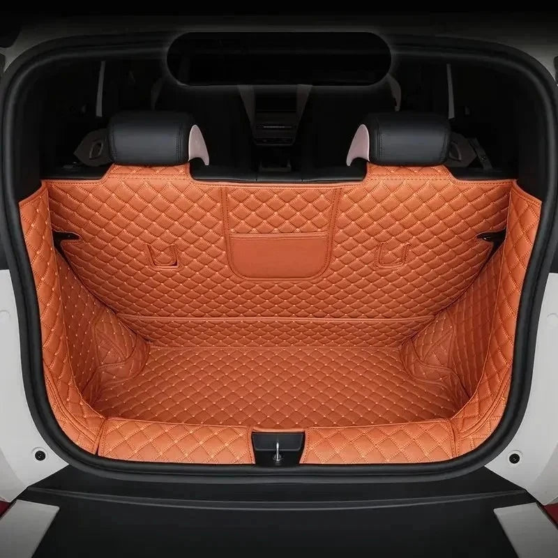 Tapis de coffre de voiture personnalisé en cuir de mouette, couverture complète, doublure de chargement, accessoires d'intérieur imperméables pour BYD Dolphin Mini /surf 2025