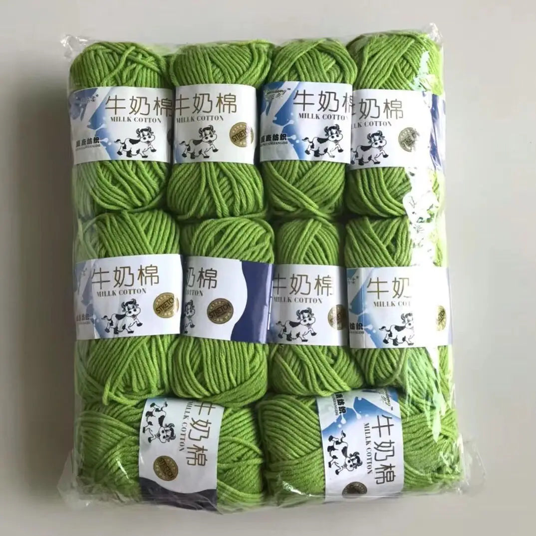 Fil de laine et de coton au lait, 500g, fil au Crochet pour écharpe tricotée à la main, pull, sacs de poupées, bricolage, fournitures de tricot au Crochet, 10 pièces/lot