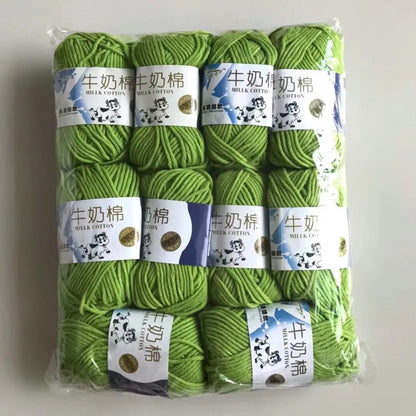 Fil de laine et de coton au lait, 500g, fil au Crochet pour écharpe tricotée à la main, pull, sacs de poupées, bricolage, fournitures de tricot au Crochet, 10 pièces/lot