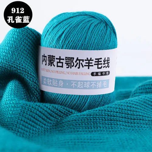 Fil de laine pour enfants, crochet à la main pour chapeaux, écharpes, chandails, optique moyenne, doux pour la peau, doux, 6 rôles, 100 g/ensemble
