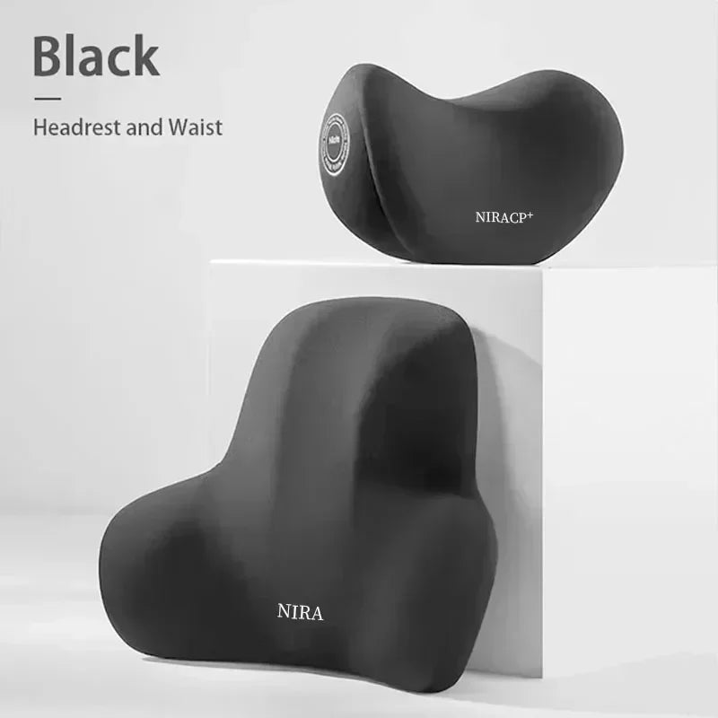 Ensemble d'oreillers de soutien lombaire et de nuque pour siège de voiture, appui-tête et soutien lombaire pour chaise de bureau et chaise de gaming