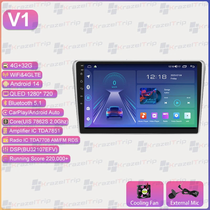 FYT 7862s 8 Core Carplay Android Auto autoradio pour Toyota Avensis T25 2002 2003 2004 2005 2006 2007 2008 Autoradio 4G DSP QLED