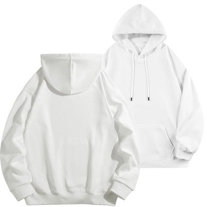 Bricolage LOGO personnalisé pur coton automne et hiver mode décontracté hommes et femmes à manches longues hauts noir sweat à capuche pull