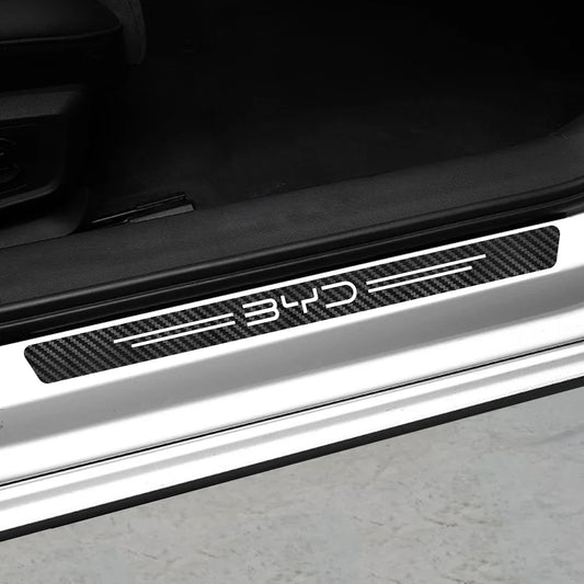 Autocollant de protection de seuil de voiture, 4 pièces, accessoires de voiture pour BYD F3 E6 Yuan Plus Atto F0 G3 I3 Ea1 Song Max Tang Dmi