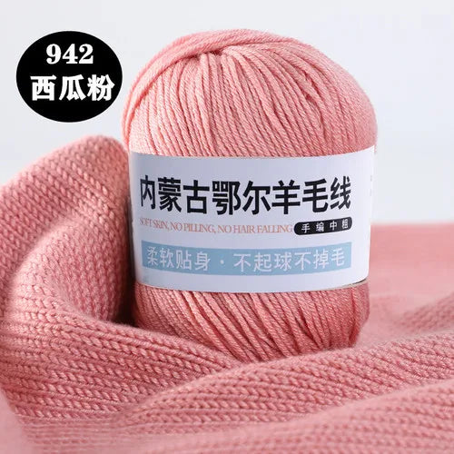 Fil de laine pour enfants, crochet à la main pour chapeaux, écharpes, chandails, optique moyenne, doux pour la peau, doux, 6 rôles, 100 g/ensemble