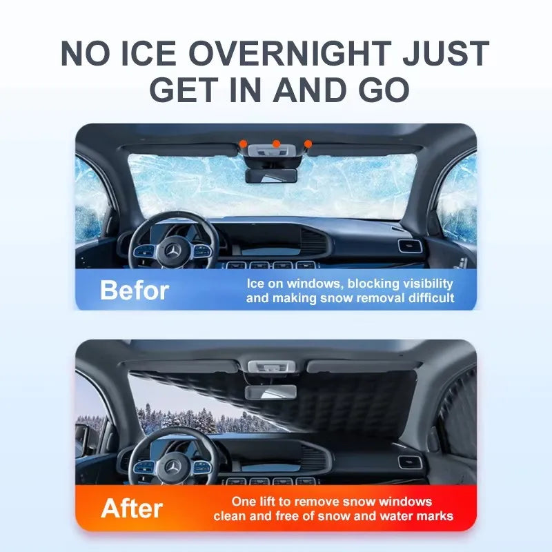 SEAMETAL pare-brise de voiture couverture de neige hiver extérieur fenêtre de voiture bouclier de neige Anti glace/neige/gel pare-brise couverture de protection étendue