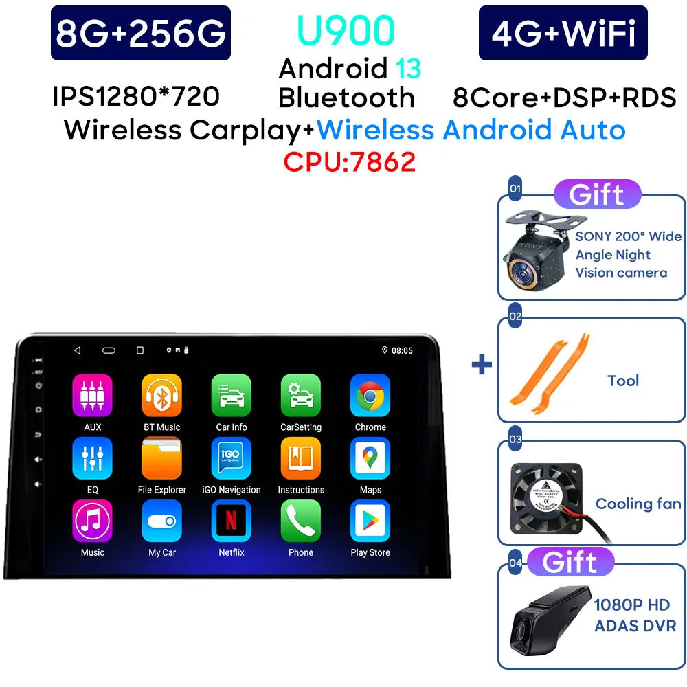 Autoradio Carplay pour citroën Berlingo 2019 Peugeot Partner Rifter 2020 pour Opel Combo Navigation GPS Android Auto WiFi No 2din