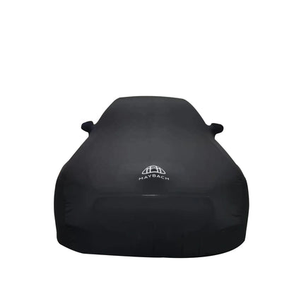 Housse de voiture élastique en Satin noir, Super douce, lavable, respirante, extensible, de haute qualité, pour intérieur, Anti-poussière