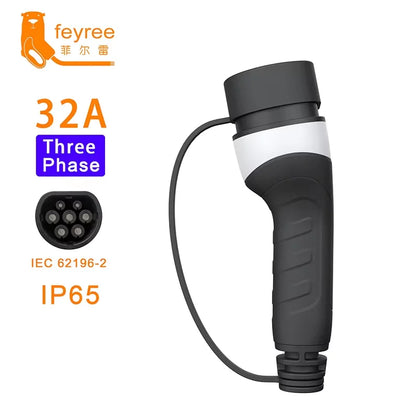 EV Chargeur Vope2 Plug Adaptateur 16A 32A EVSE Chargeur Femelle IEC62196-2 Côté De Voiture Abrtor 1 Phase 3 Phase pour Voiture Électrique