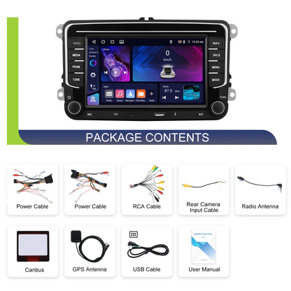Podofo 7 "9" CarPlay Android autoradio pour Volkswagen VW Golf Passat JETTA Skoda siège voiture système Intelligent 2din GPS autoradio