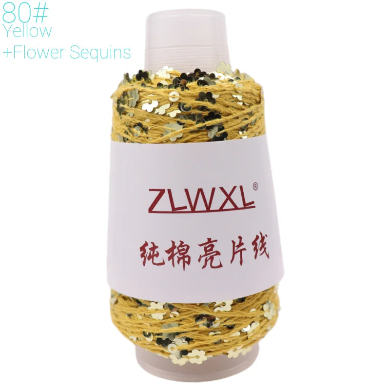 Fil à paillettes spécial 300, 900M, 100% coton, 6mm + 3mm, accessoires pour vêtements, bricolage, poupée de chiffon, fil à tricoter
