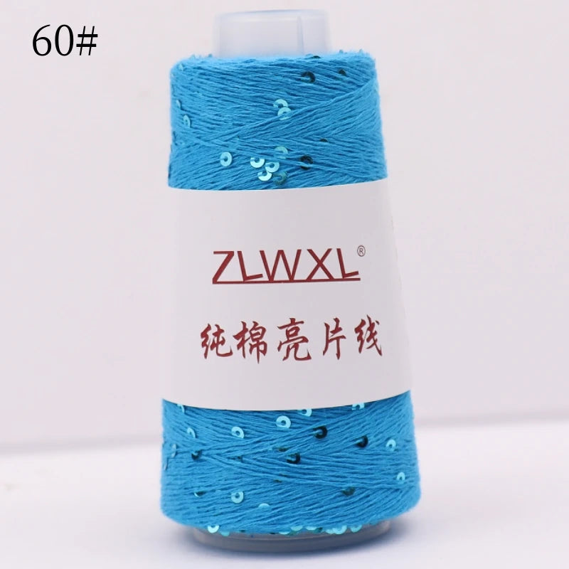   Блэк – fil de coton à paillettes, 100g, 800M, 3mm, décoration tricotée, crochet à la main, tricot jaune