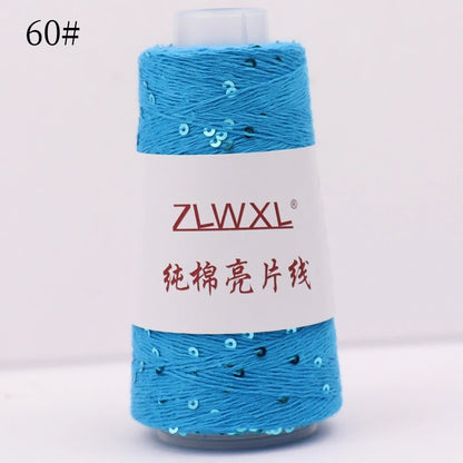   Блэк – fil de coton à paillettes, 100g, 800M, 3mm, décoration tricotée, crochet à la main, tricot jaune