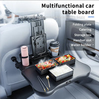 Plateau de voyage multifonctionnel haut de gamme pour voiture, pliable, avec porte-gobelet, adaptable à la plupart des voitures, idéal pour les voyages en voiture