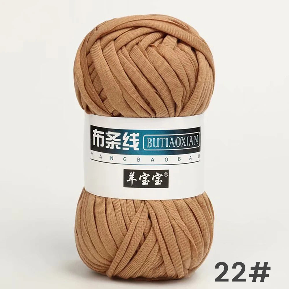 Fil épais de 100g, tissu coloré Super doux, bande de fil pour tricoter à la main, sac tissé, panier de tapis, matériel tricoté à la main, bricolage