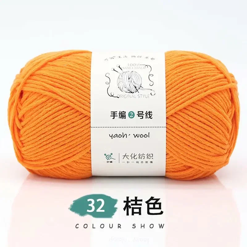 Fil de Coton Crocheté à la Main, 100g, Bricolage, Laine pour Bébé, Écharpe, Veste, Pull