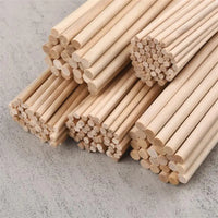 Bâton rond en bois pour l'artisanat, sucettes glacées alimentaires et fabrication de modèles de cheville, bricolage de chevilles durables, modèle de construction, outil de travail du bois